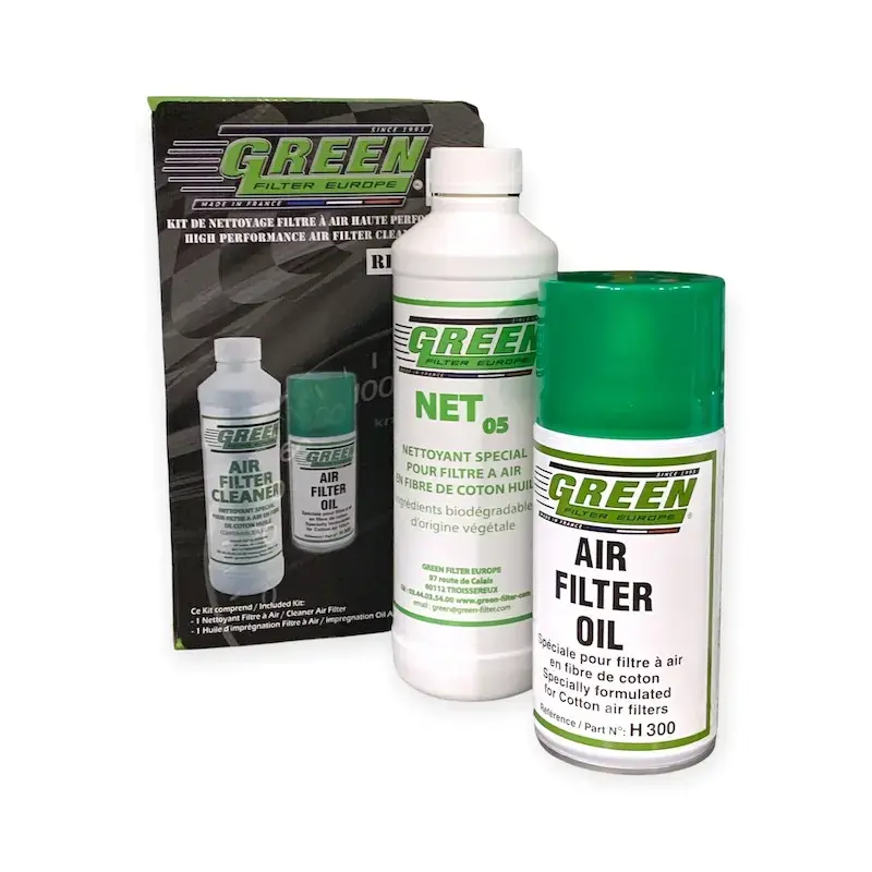 Promotion Saisonnière NETTOYANT ET HUILE POUR FILTRE A AIR GREEN