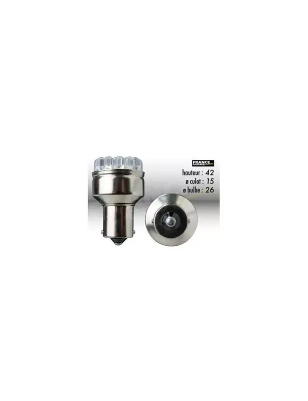 1 BLISTER DE 2 LEDS FEU STOP ET CLIGNOTANTS BAS15 19 LEDS / ROUGE Dernier Modèle