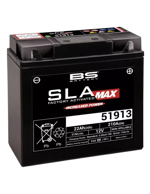 Achat Immédiat Batterie BS BATTERY 51913 SLA Max sans entretien activée usine SPECIAL BMW 21Ah
