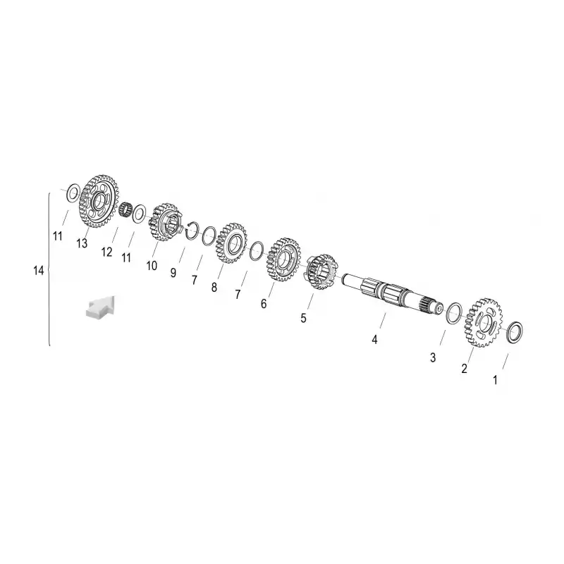 Arbre Transmission Secondaire 1 – RONDELLE M20 QJ Offre Limitée