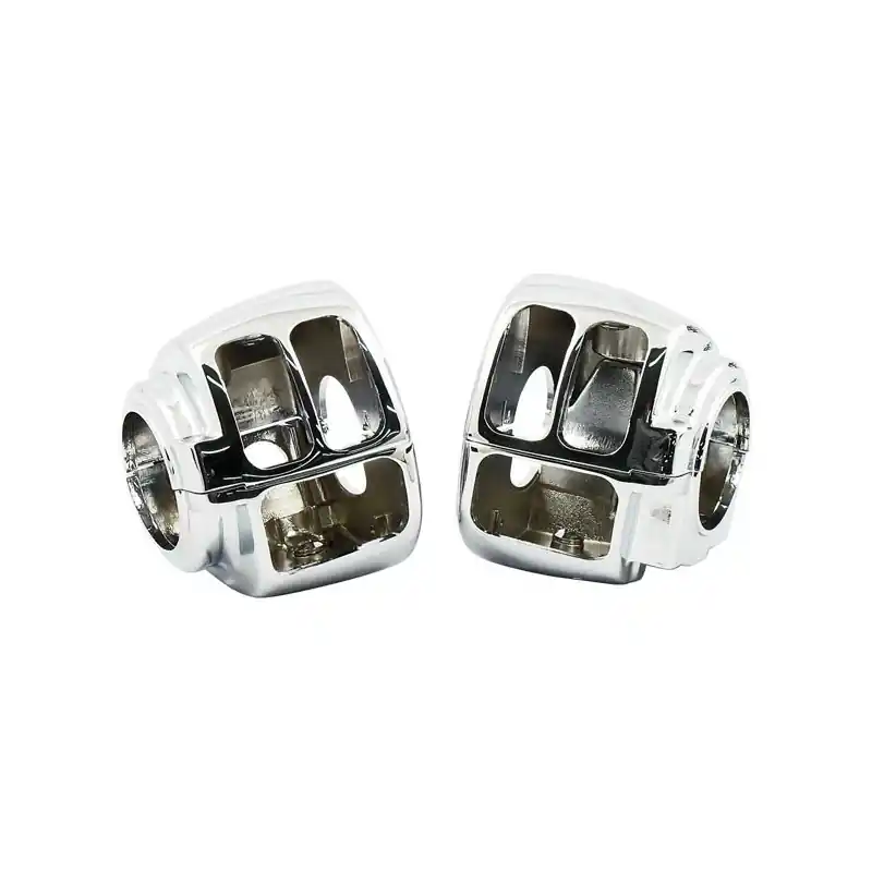 DESTOCKAGE !! Ensemble de boîtier d'interrupteur Chrome pour Harley Authentique