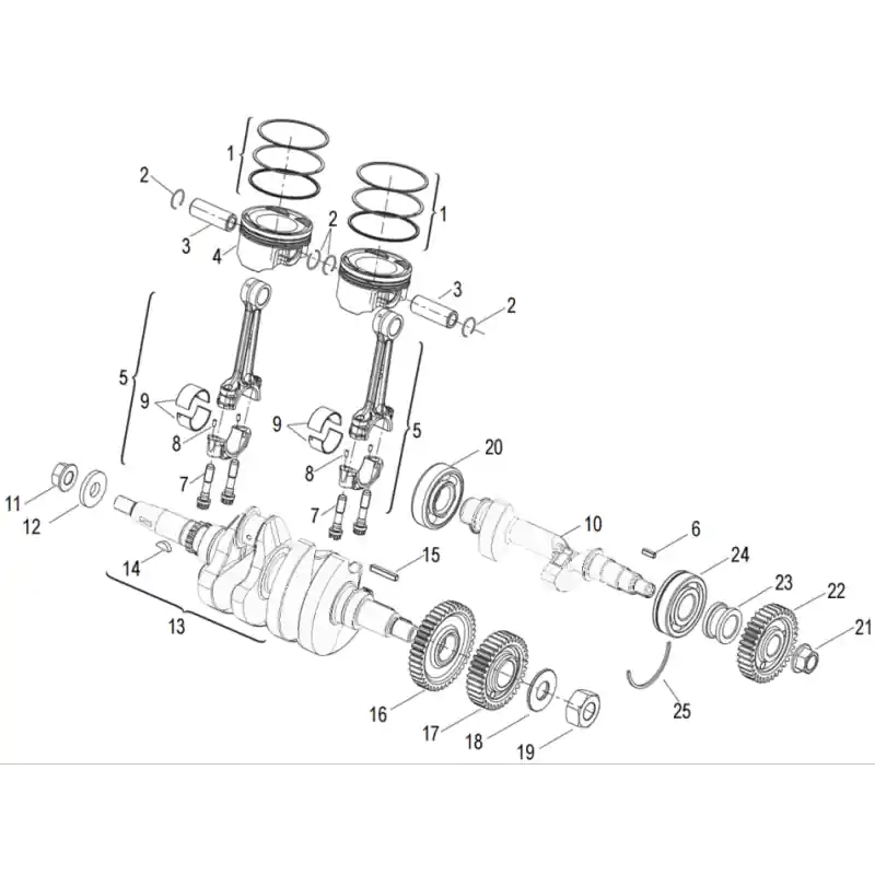 Livraison Express Vilebrequin / Pistons 1 – JEU DE SEGMENTS SRK 400-SRV 550