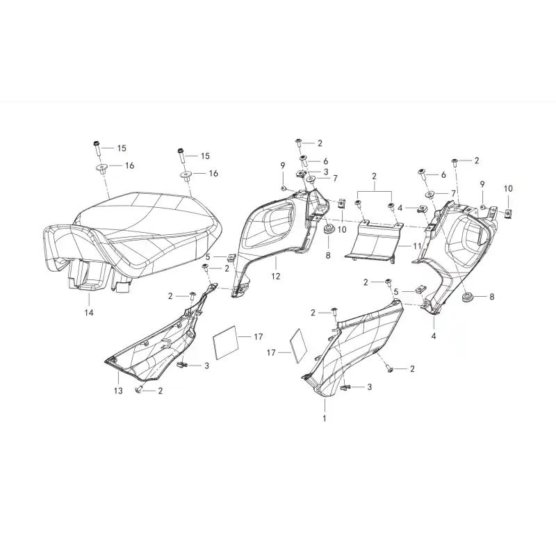 Carenage / Selle Pilote 2 – VIS M5X12 QJ Usine Directe