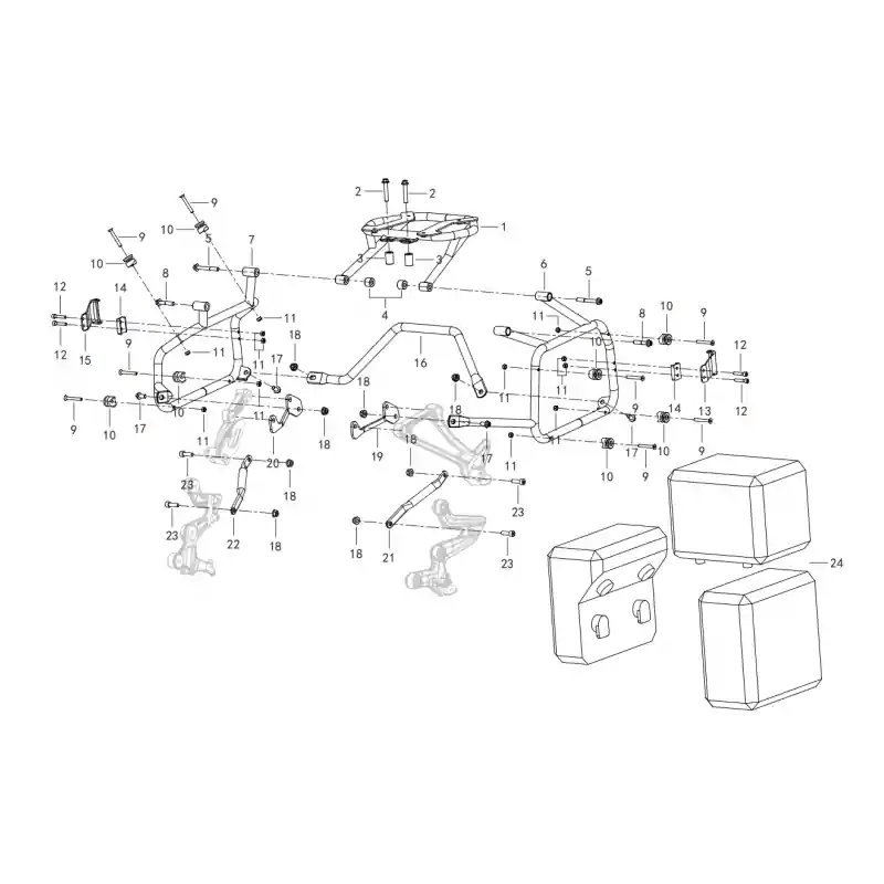 Marque Support et Valises 25 – KIT SERRURE VALISE QJ MOTOR SRT