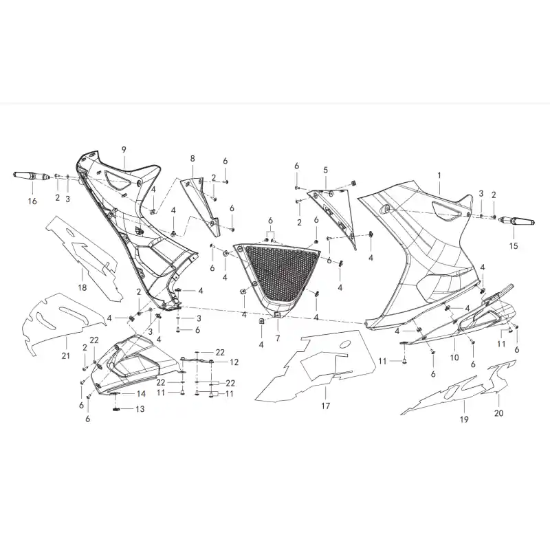 Solde Carenage Lateraux / Clignotants Avant 4 – ECROU CAGE M5 QJ