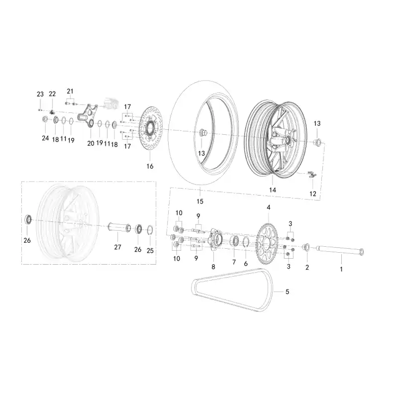 Solde Roue Arrière 23 – VIS M6X16 QJ