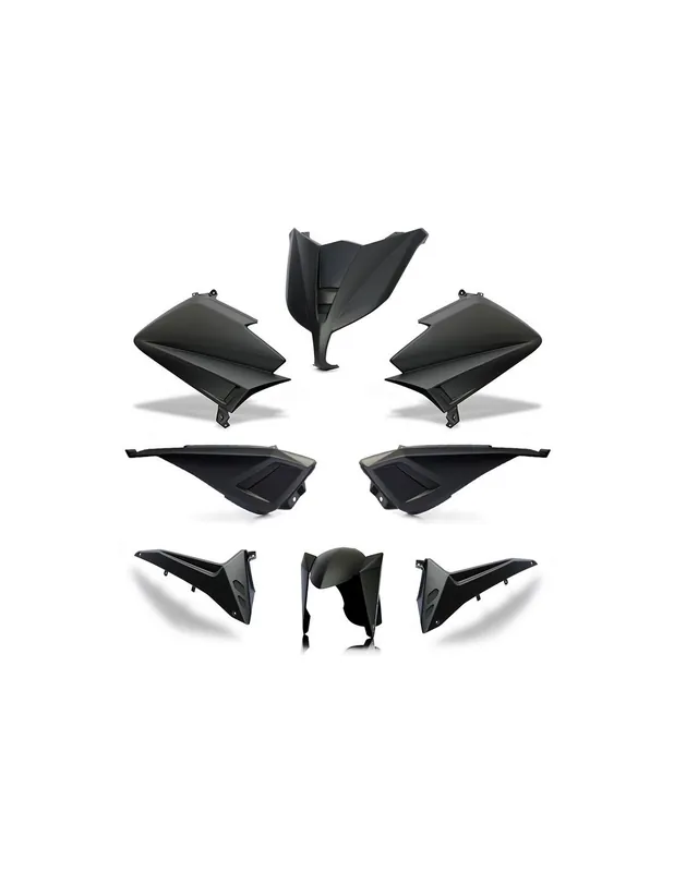 Quantité Limitée Kit carrosserie BCD TMAX 530 12-14 (face AV sans Led) (Coques AR sans poignées) (Flancs sans rétroviseurs)