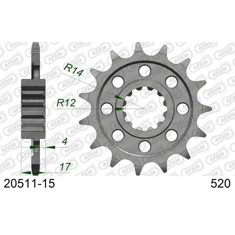 Solde Pignon 15 dents pour chaine 520