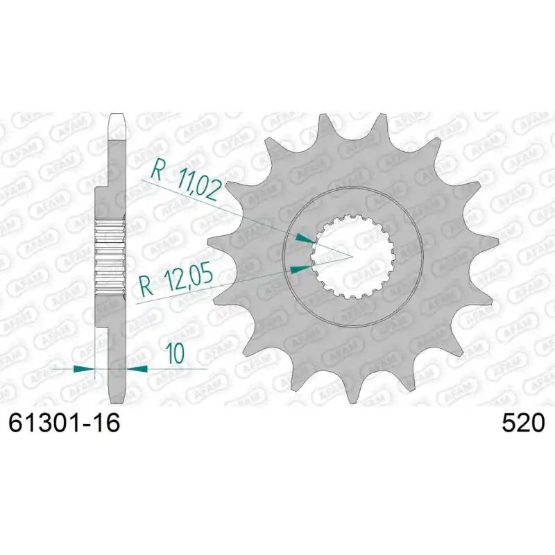 Dernière Chance Pignon 16 dents pour chaine 520