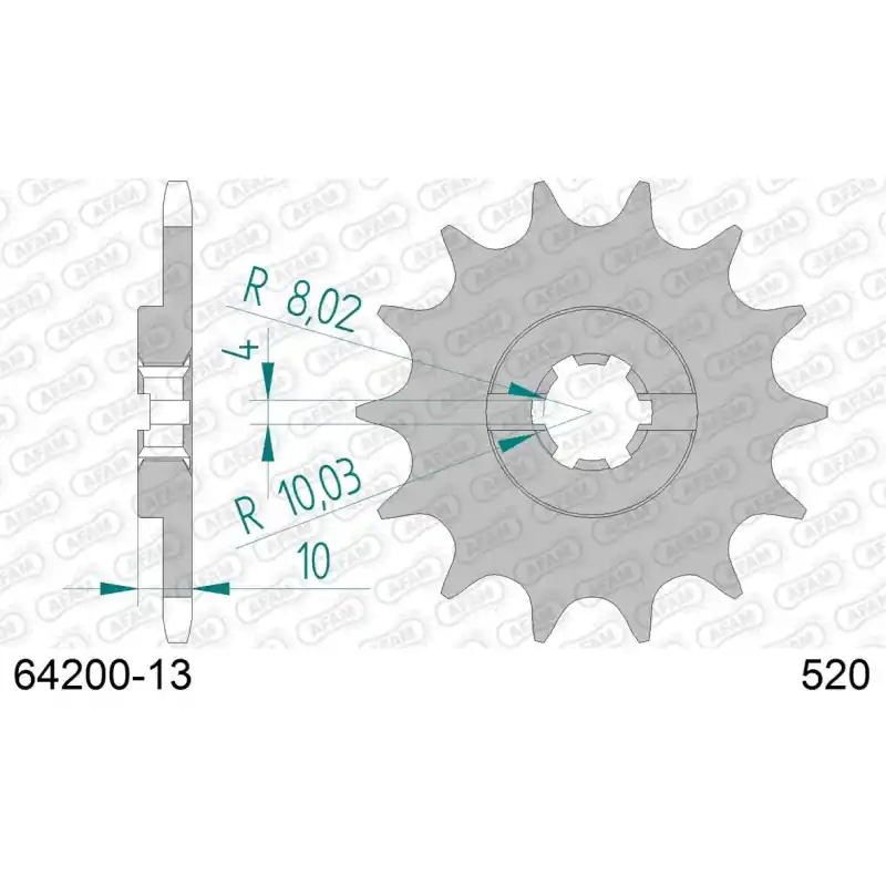 Pignon 13 dents pour chaine 520 Achetez Aujourd&rsquo;hui