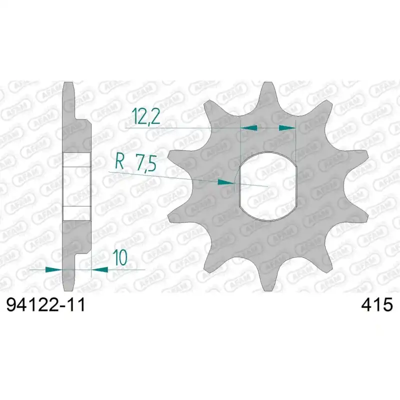 Dernier Modèle Pignon 11 dents pour chaine 415