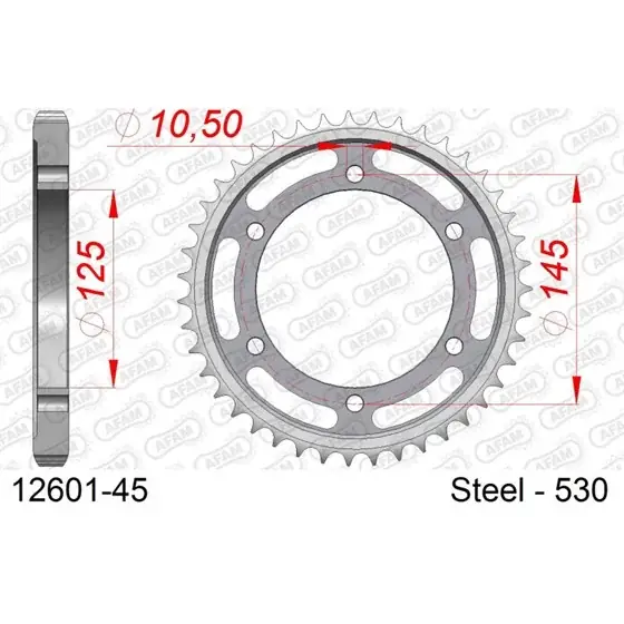 Acheter Direct Couronne Acier 45 dents pour chaine 530
