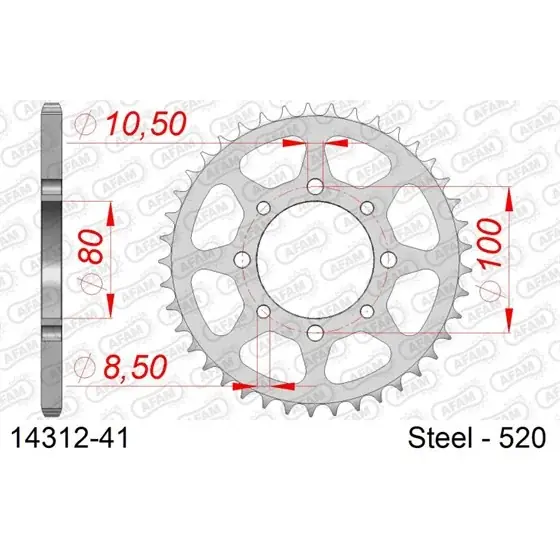 Acheter En Ligne Couronne Acier 41 dents pour chaine 520
