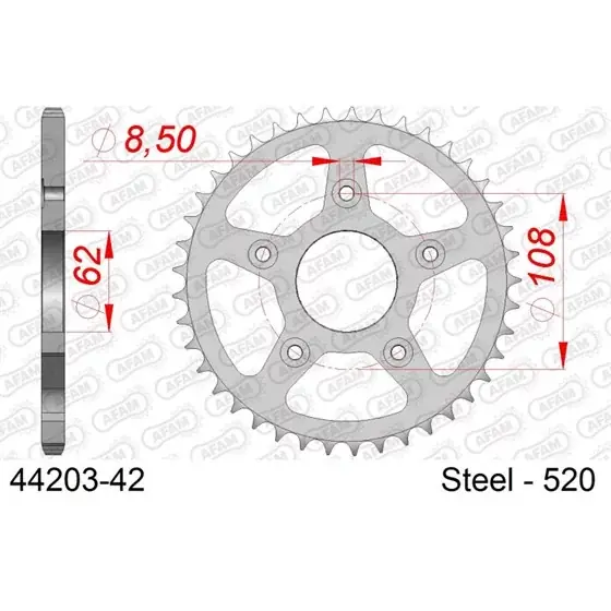 Usine Directe Couronne Acier 42 dents pour chaine 520
