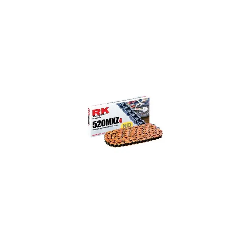 Chaine RK ND520MX Motocross Ultra Renforcée Pas de 520 – Couleur Orange Expédition Rapide