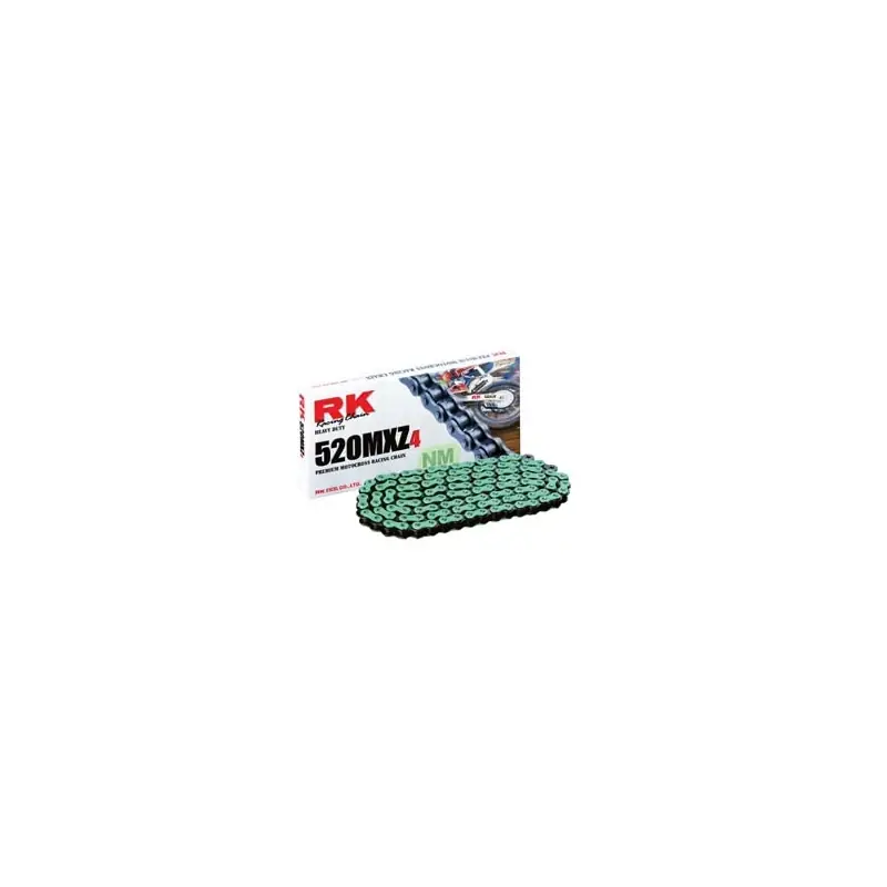 Chaine RK NM520MX Motocross Ultra Renforcée Pas de 520 – Couleur Verte Usine Directe
