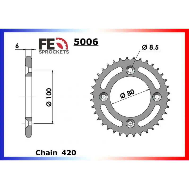 Bon Marché Couronne Acier 50 dents pour chaine – France Equipement 1703.5006.50