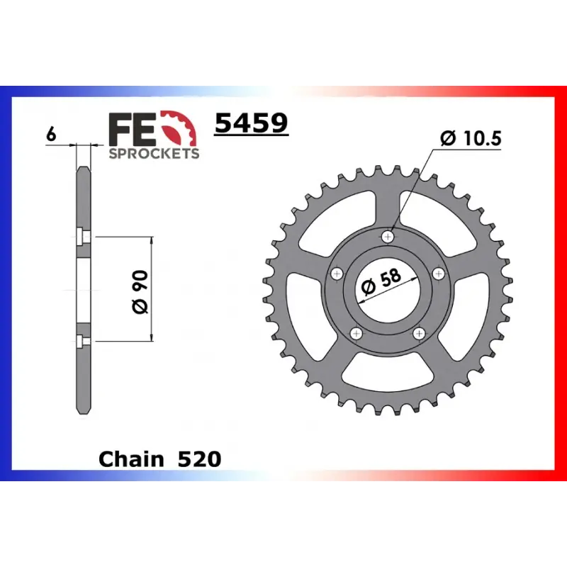 Acheter Direct Couronne Acier 35 dents pour chaine – France Equipement 2140.5459.35