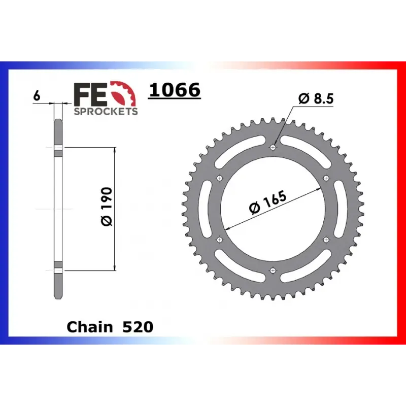 Affaire À Saisir Couronne Acier 44 dents pour chaine 520 – France Equipement 4905.1066.44