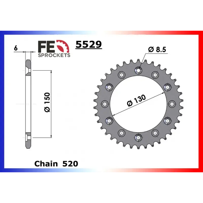 Acheter En Ligne Couronne Acier 47 dents pour chaine – France Equipement 8702.5527.47