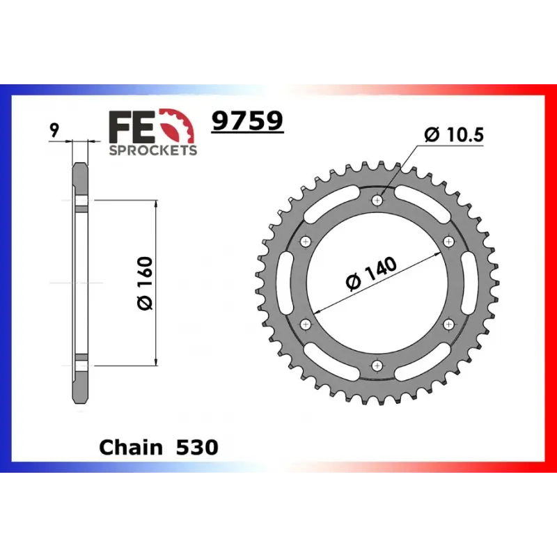 Affaire À Saisir Couronne Acier 47 dents pour chaine 530 – France Equipement 9508.9759.47