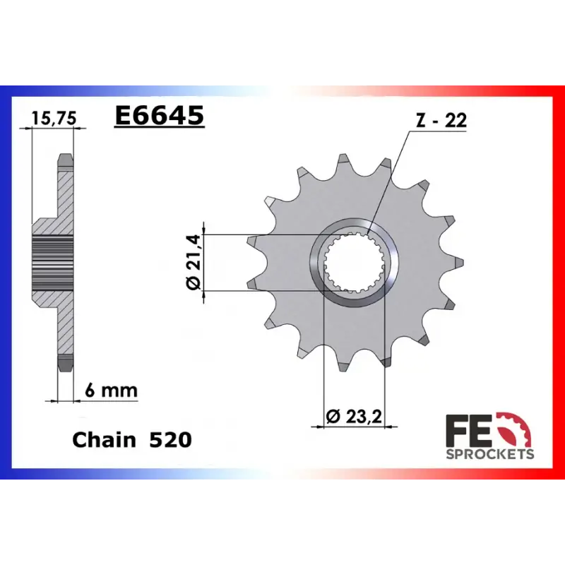 Dernier Modèle Pignon 13 dents pour chaine 520 – France Equipement 3760.E645.13