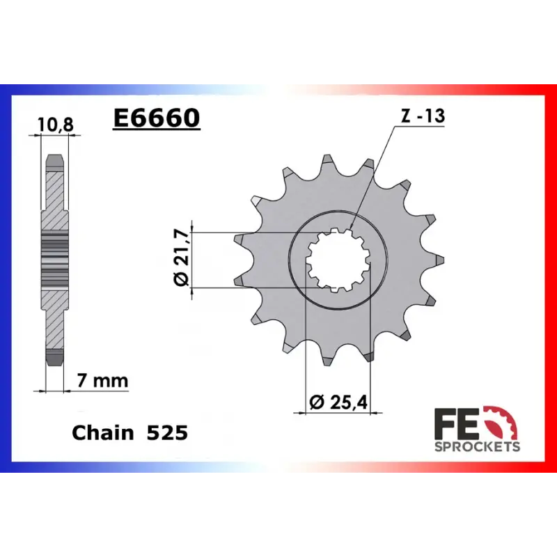 Top Vente Pignon 15 dents pour chaine 525 – France Equipement 8755.E6660.15