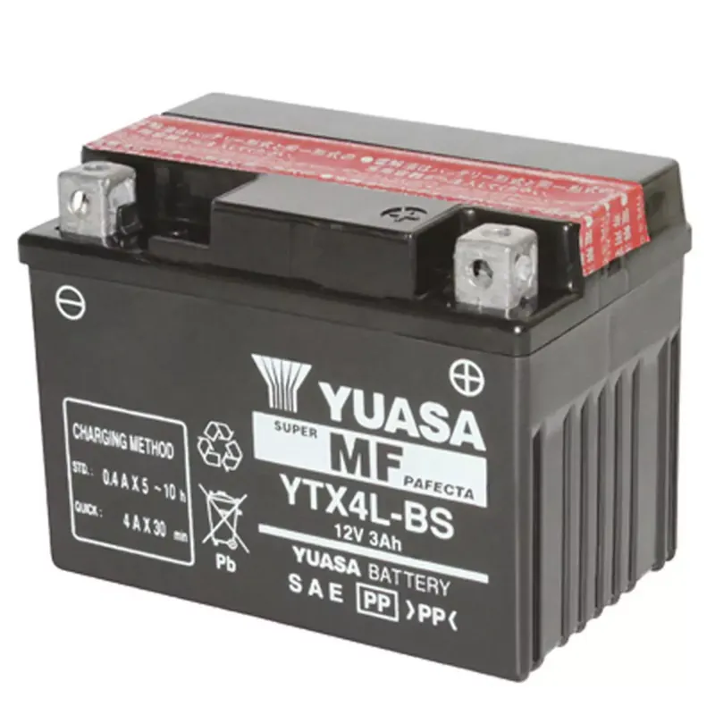 Batterie 12V 3 Ah YTX4L-BS – YUASA sans entretien +D Seulement Aujourd&rsquo;hui