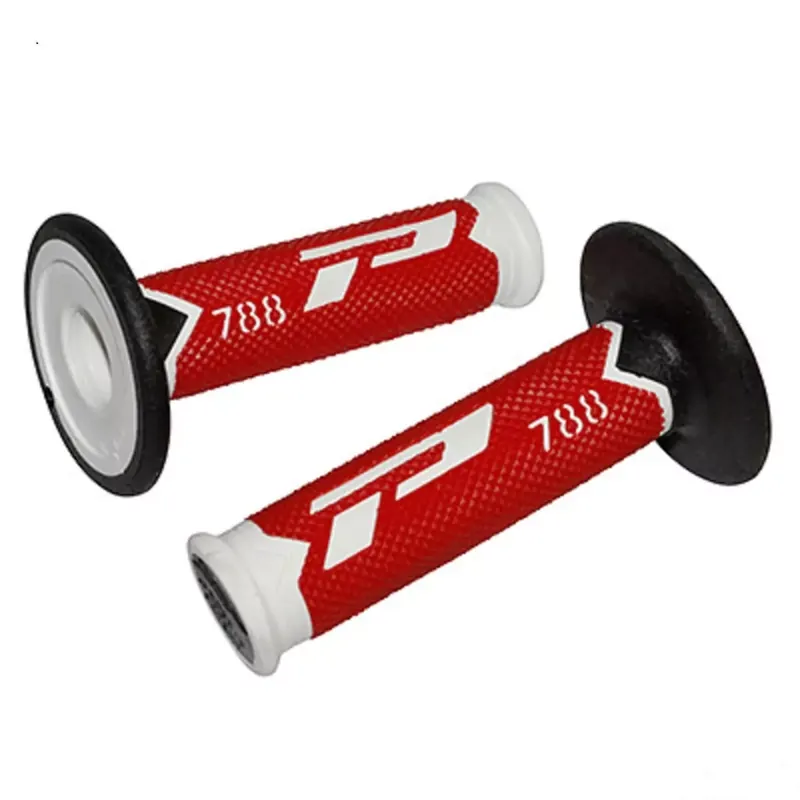 Poignées de Guidon – Progrip 788 Off Road Blanc / Noir / Rouge Meilleur Prix