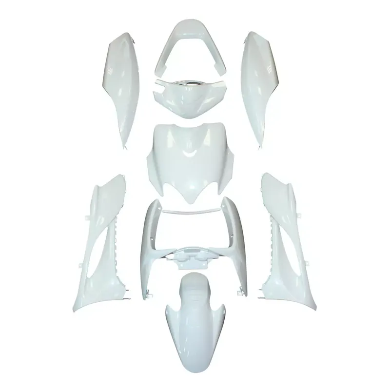 Nouveauté Kit Carénages / Carrosserie MBK Mach G Yamaha Jog R – Blanc Brillant 9 pièces