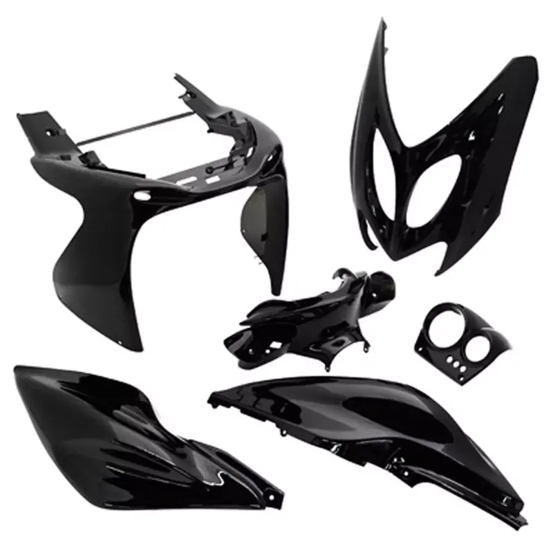 Kit Carénages / Carrosserie MBK Nitro YAMAHA Aerox avant 2013 – Noir brillant 6 pièces Promotion Saisonnière