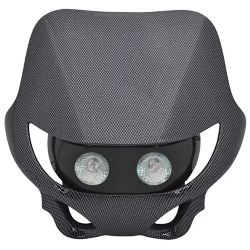 Livraison Express Tête de Fourche / Plaque phare – Enduro 2x20w Look Carbone