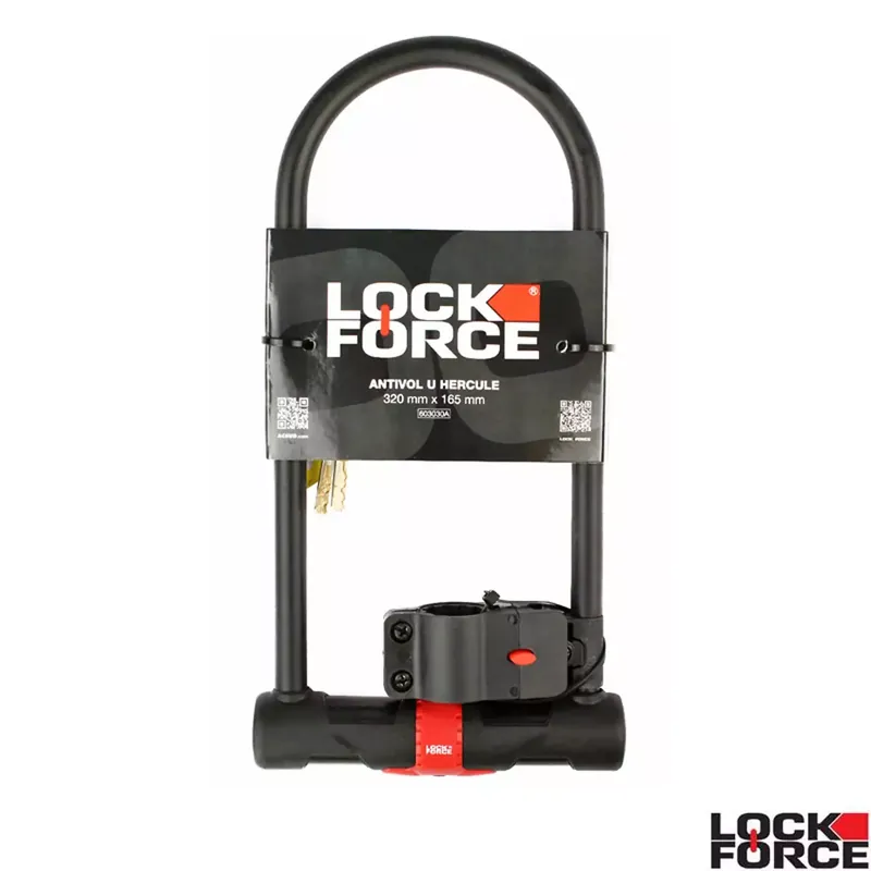 Antivol U – LOCKFORCE Hercule avec Support 165 x 320mm Nouveauté