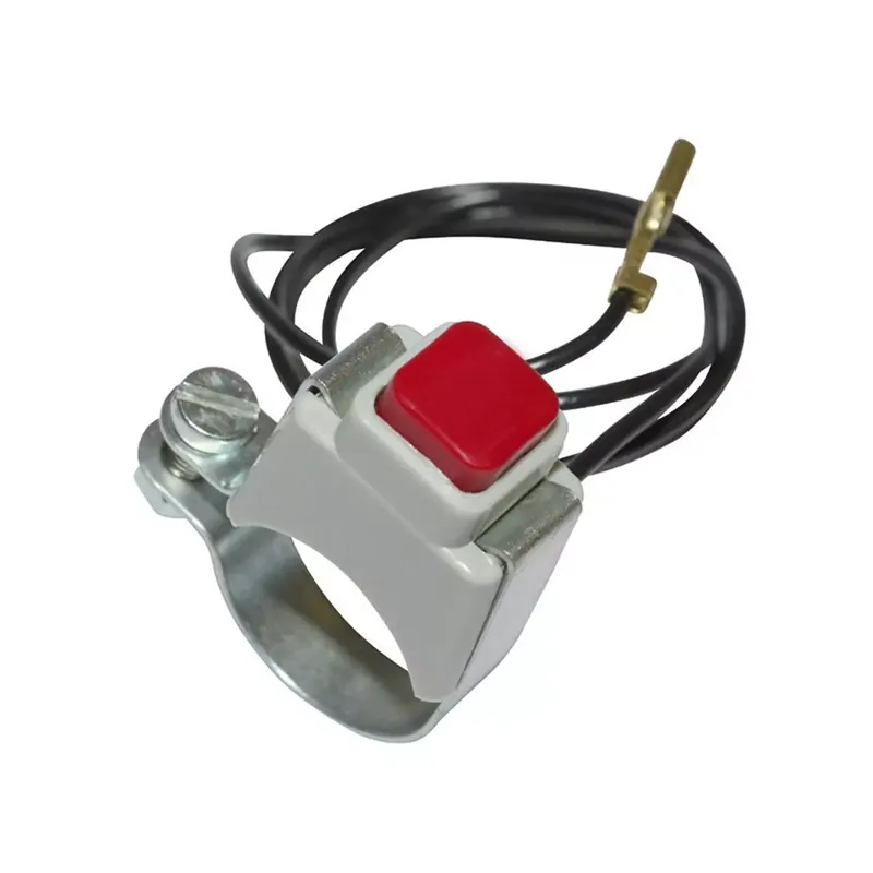 Bouton Avertisseur Klaxon à Collier – Gris / Bouton Rouge Paiement Sécurisé
