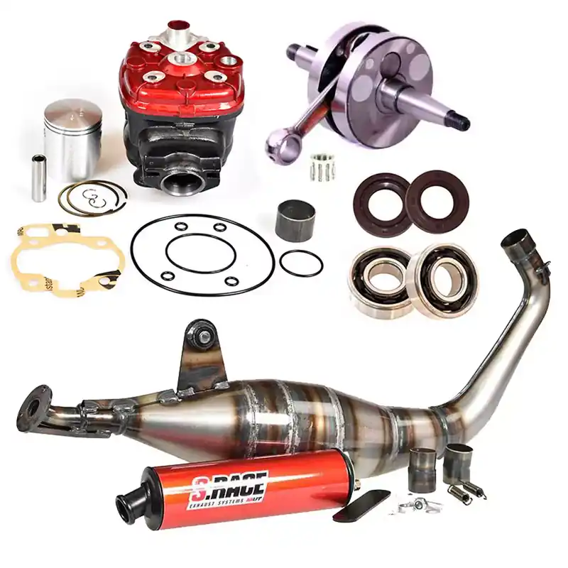 Commande En Gros Pack Moteur & Pot 75cc AM6 – Kit MVT IRON MAX + Pot & Vilebrequin S-Race 21153-defaultCombination