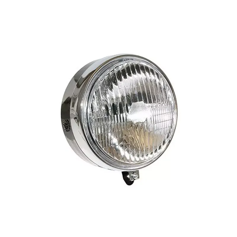Phare Cyclo Rond P26S – 148mm CHROME avec interrupteur Bon Marché
