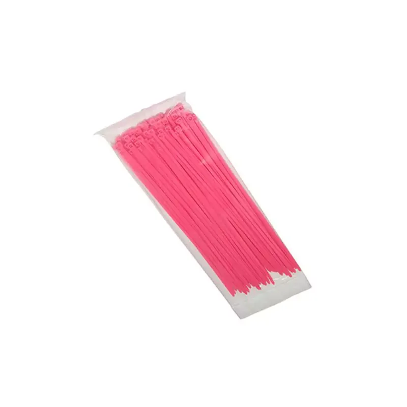 Remise Collier de Serrage Type RILSAN – 3.6 x 250mm ROSE FLUO
