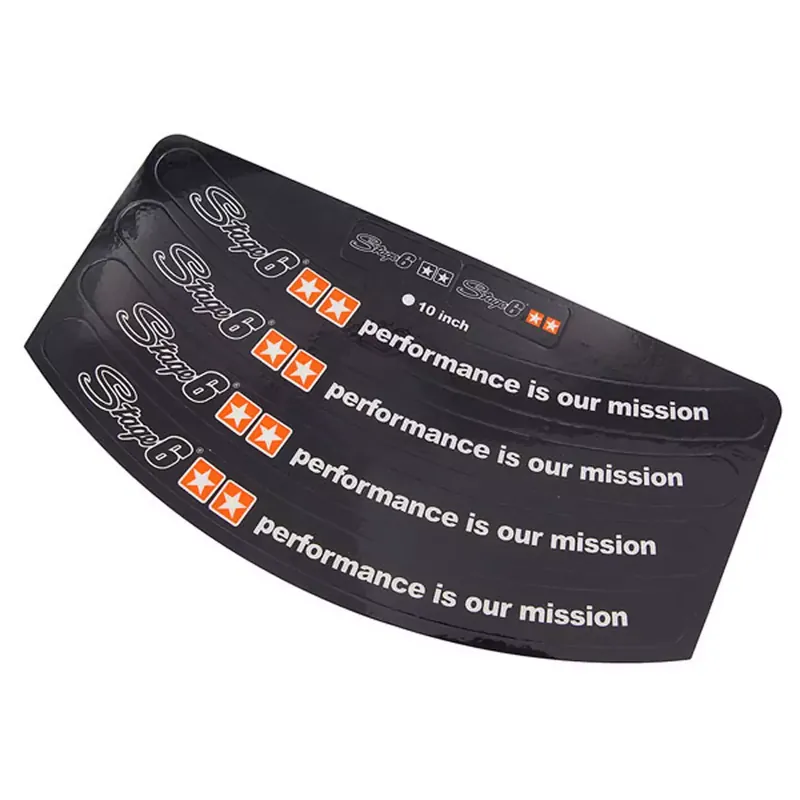 Autocollant / Sticker de jante – Stage6 10 pouces Noir Promotion Saisonnière