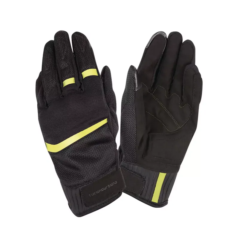 Livraison Express Gants Moto – Tucano Penna Printemps / été – Noir / Jaune fluo S