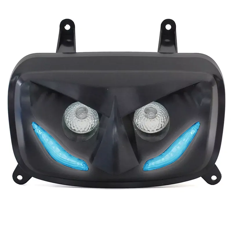 Acheter En Ligne Double Optique MBK Booster YAMAHA Bw's à partir de 2004 – RR8 Noir à leds bleu