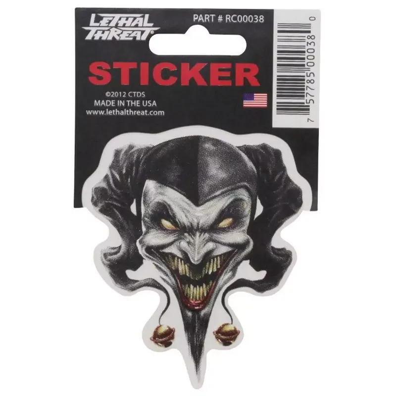 Meilleur Prix Autocollant / Sticker – LETHAL THREAT Mini Vilain Clown 6 x 8cm