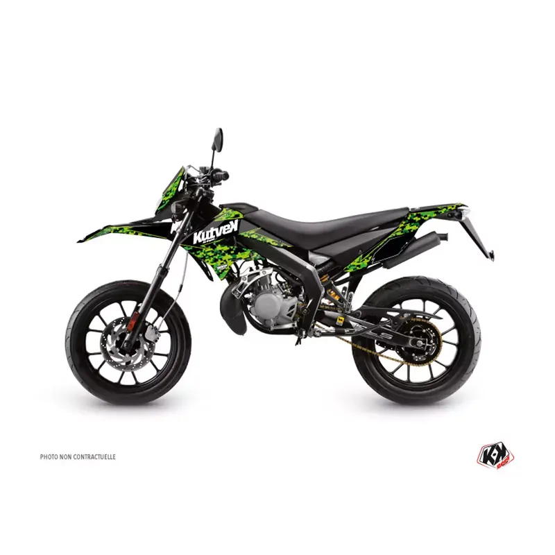 Commande En Gros Kit Deco Derbi DRD Xtreme à partir de 2010 – Kutvek Predator Noir / Vert