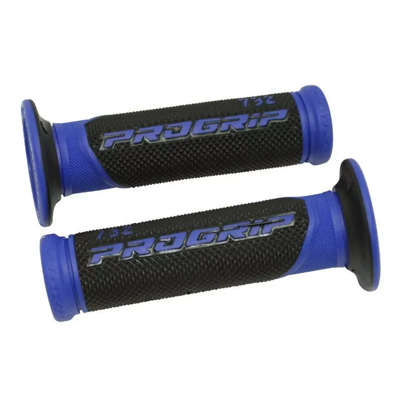 Poignées de Guidon – Progrip 732 Scooter Noir / Bleu Closed end Offre Exclusive