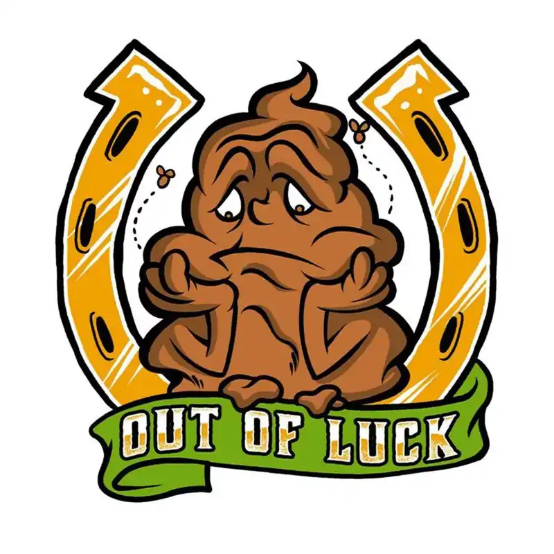 Expédié Aujourd&rsquo;hui Autocollant / Sticker – LETHAL THREAT Mini Out Of Luck 6 x 8cm