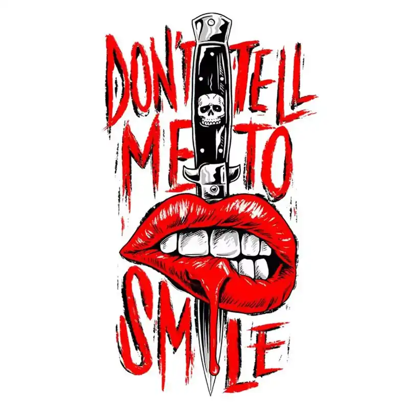 Achetez Aujourd&rsquo;hui Autocollant / Sticker – LETHAL THREAT Mini No Smiles 6 x 8cm