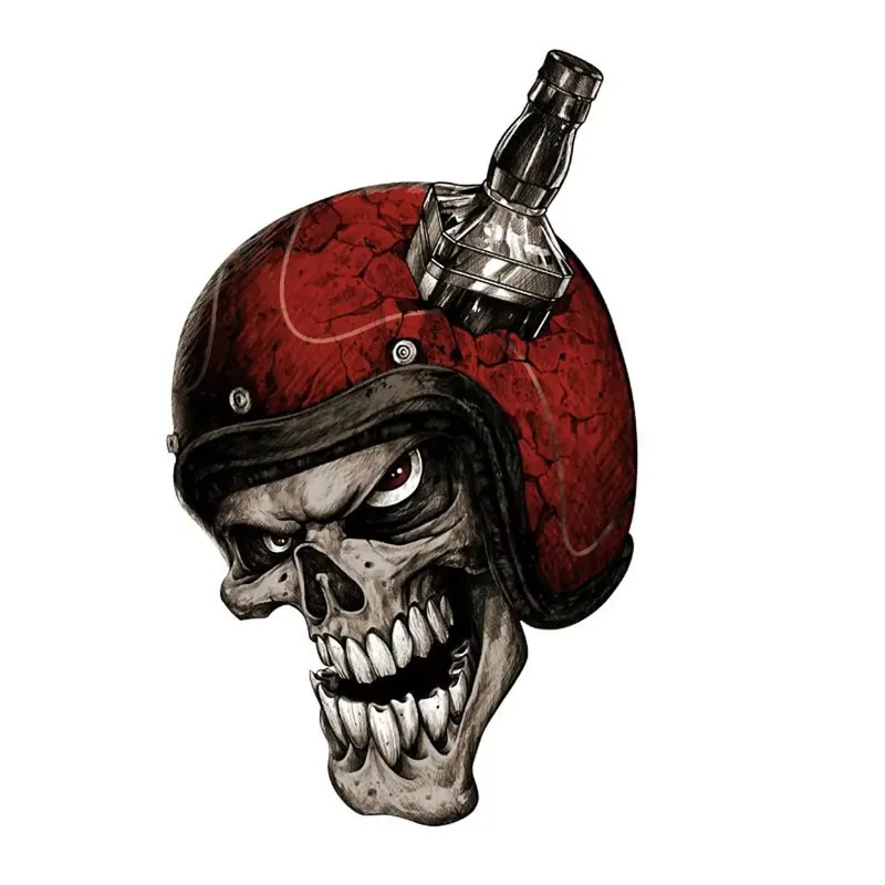 Prix Choc Autocollant / Sticker – LETHAL THREAT Mini Whiskey Biker Skull