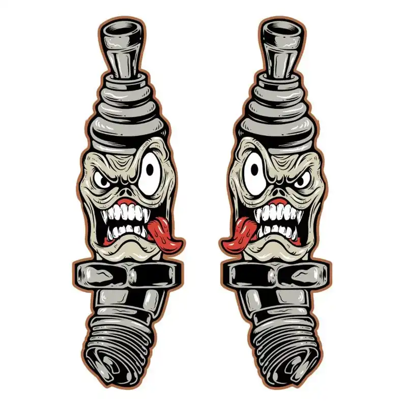Autocollant / Sticker – LETHAL THREAT Mini Sparky Plugs 6 x 8cm Produit De Marque