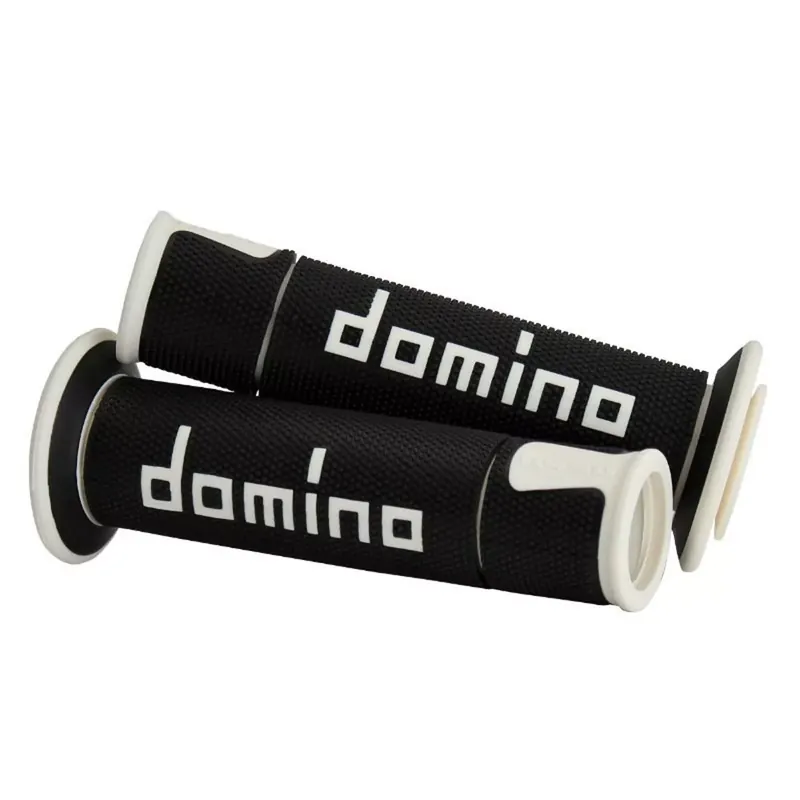 Poignées de Guidon – Domino Moto On Road Open End A450 Noir / Blanc Offre Exclusive