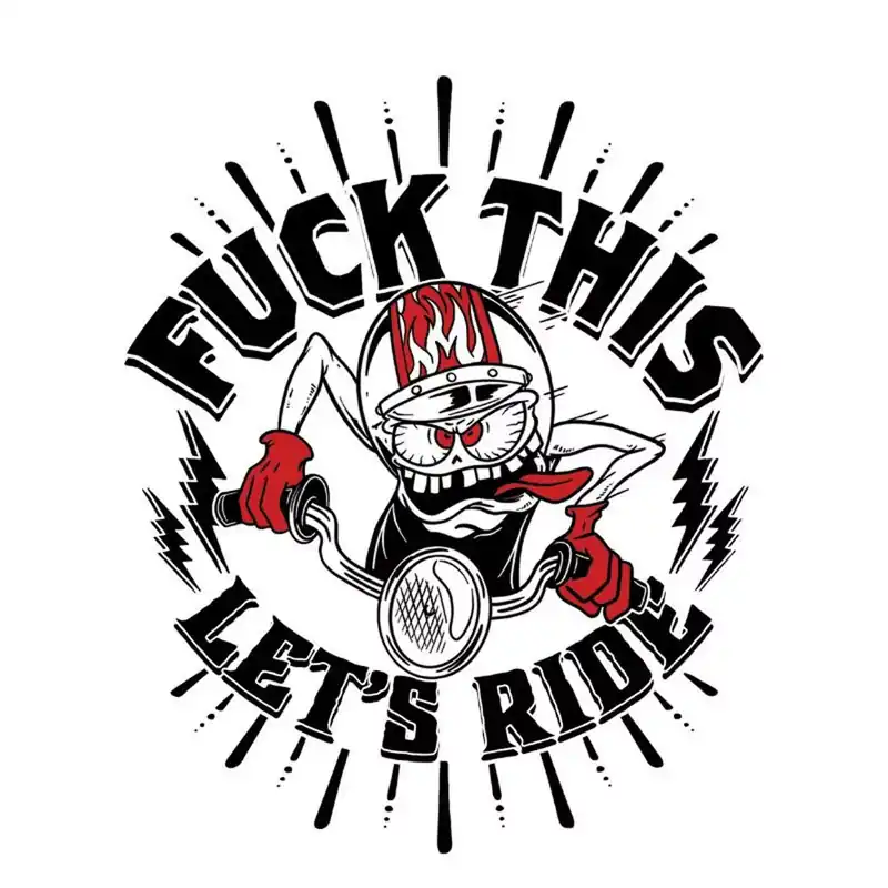 Autocollant / Sticker – LETHAL THREAT Mini F This Let's Ride 6 x 8cm Petit Prix
