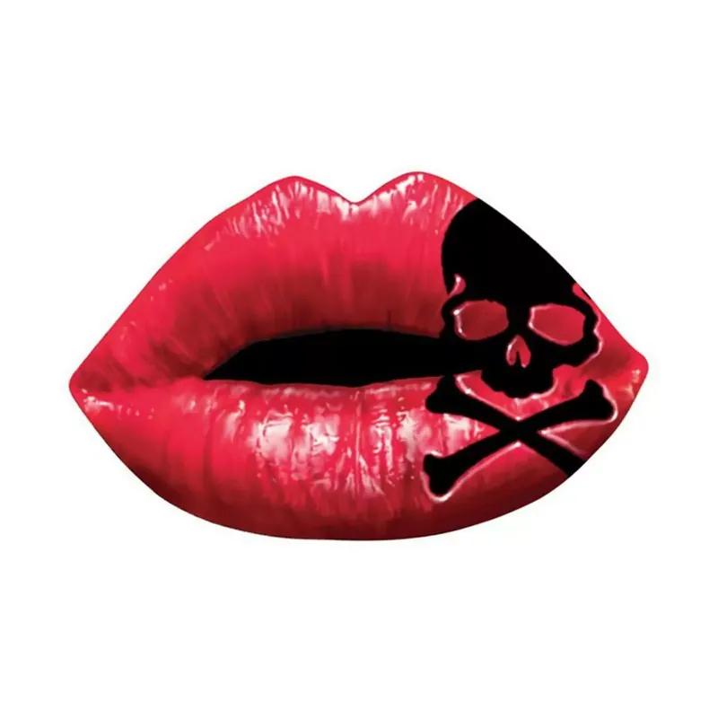 Autocollant / Sticker – LETHAL THREAT Mini Crossbone Lips 6 x 8cm Meilleur Choix